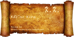 Kósz Kira névjegykártya